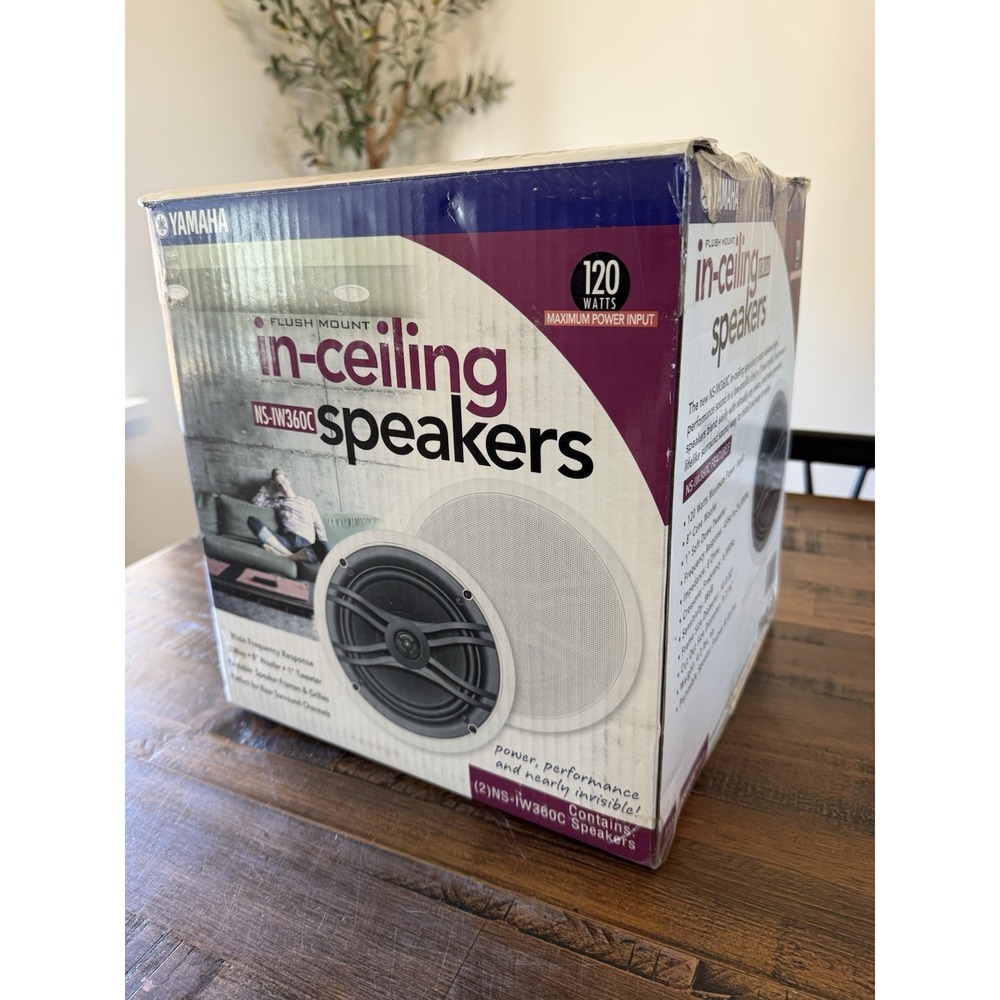 Yamaha Flush Mount In-Ceiling NS-IW280C 3-Way 100 Watts One (1) Speaker New!